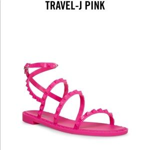 Steve Madden Travel-J PINK Sandals Size 7
